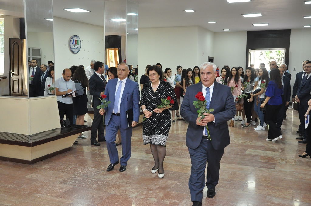 Rector Kamal Abdulla and MP Malahat Ibrahimgyzy delivered a lecture