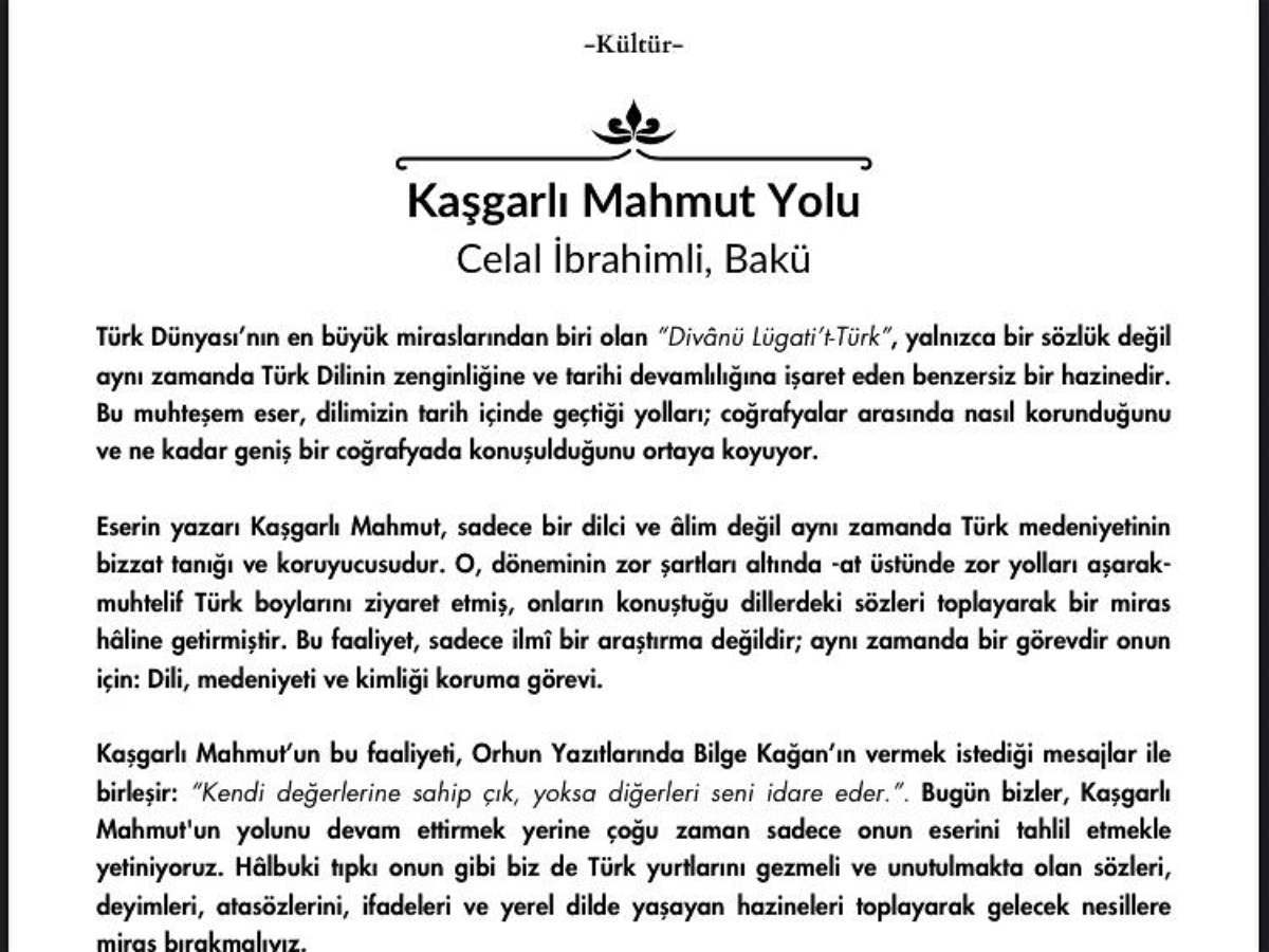 Cəlal İbrahimlinin məqaləsi Türkiyənin “Kelam” dərgisində dərc olunub