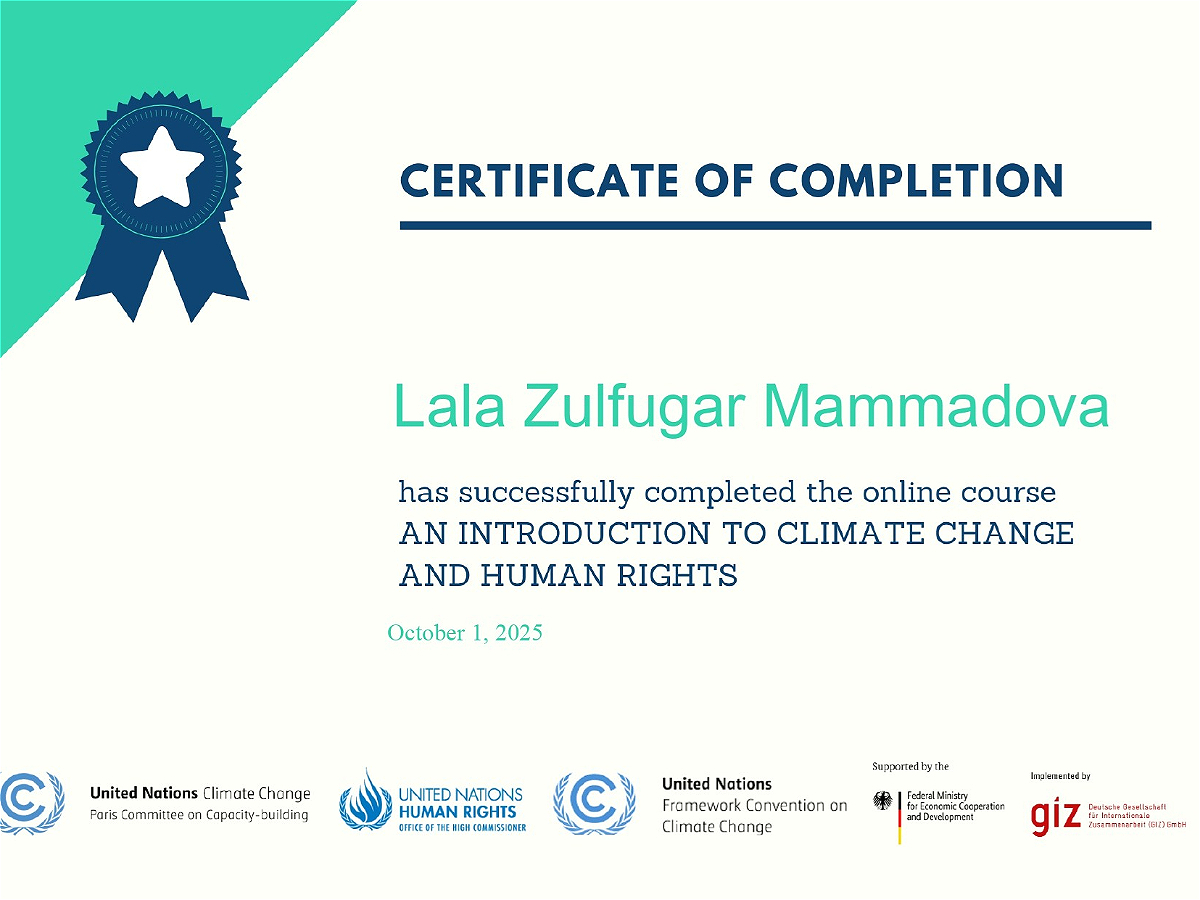 Lala Mammadova Successfully Completes UN-Supported International Course