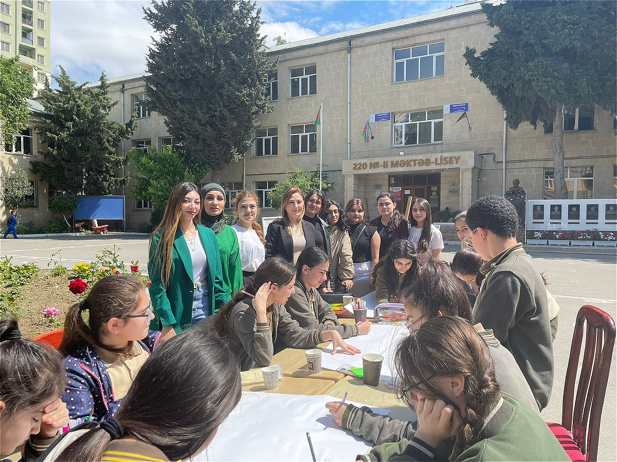 Students held a class titled "Green World"