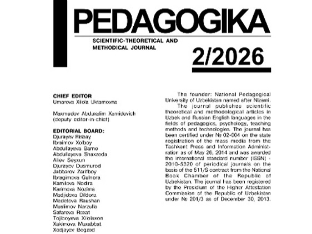 Научный авторитет АУЯ на международной арене: преподаватель университета вошёл в состав редакционной коллегии авторитетного журнала Узбекистана