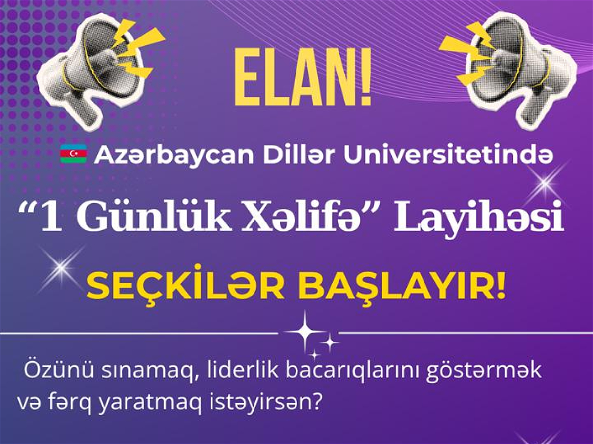 “1 Günlük Xəlifə” layihəsi çərçivəsində seçkilərə start verilir