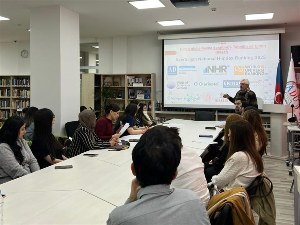 ADU-da “Beynəlxalq indekslər və tədqiqatın analitik qiymətləndirilməsi” mövzusunda seminar keçirilib