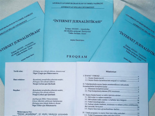 ADU əməkdaşının “İnternet jurnalistikası” fənni üzrə tədris proqramı nəşr olunub