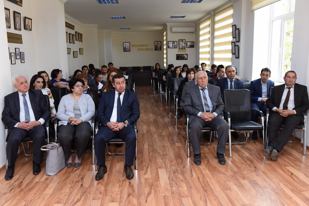 A roundtable on “110th anniversary of academician Heydar Huseynov’s birth” was held at the Azerbaijan University of Languages (AUL).