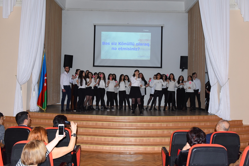 An event was organized at the Azerbaijan University of Languages on the occasion of the International Day of Volunteers