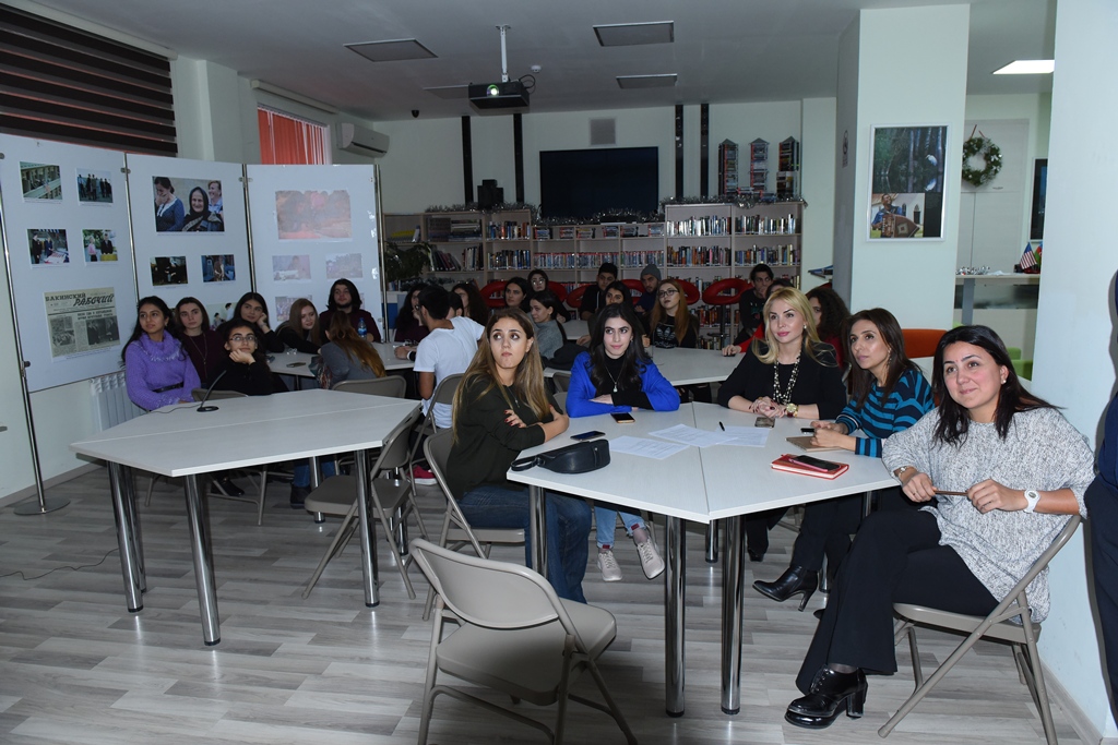 A Videoconference was organized in Baku American Center of Azerbaijan University of Languages