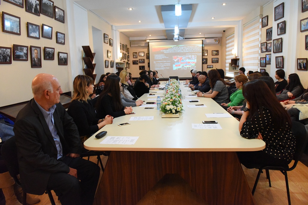 A Series of Round Table Discussions Devoted to the Genocide of Xocalı are being Held in Azerbaijan University of Languages
