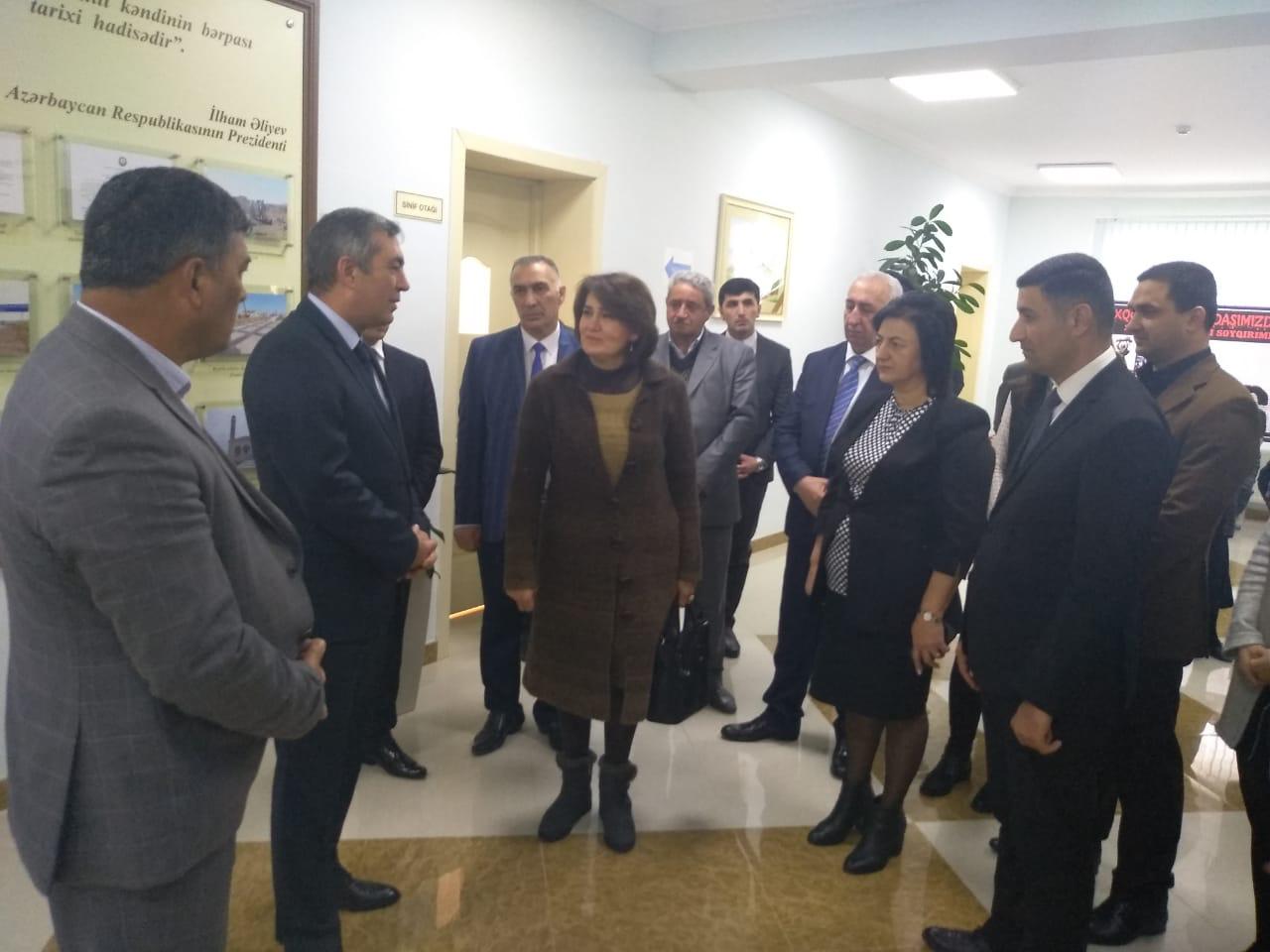 Deputy-Minister of Education Met the Teachers and Students of Azerbaijan University of Languages in the Village of Cocuq Mərcanlı
