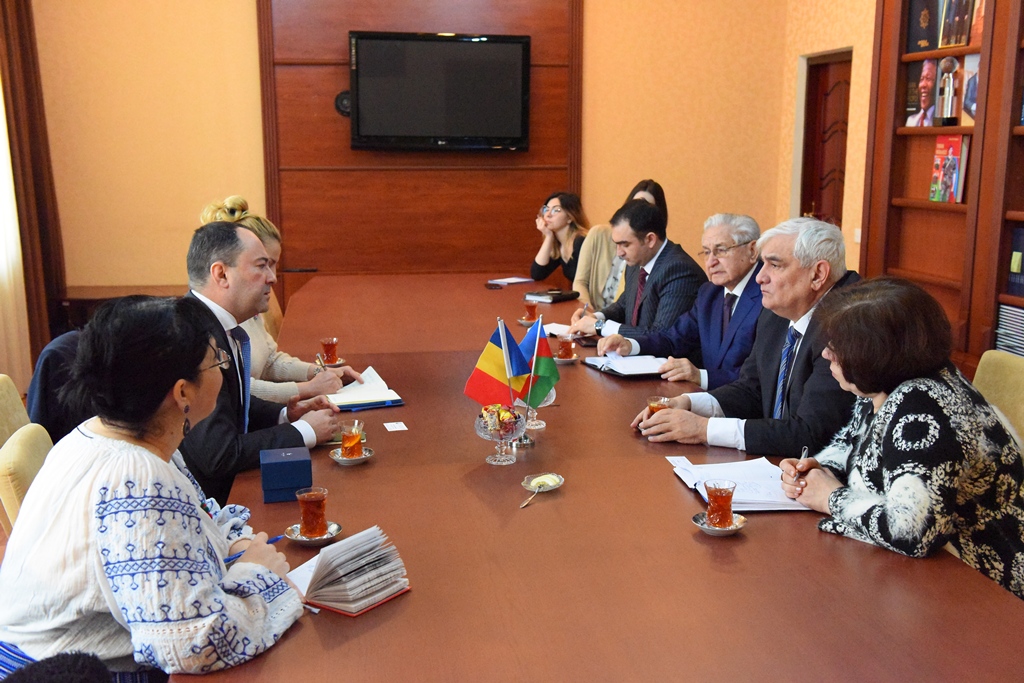 Rector of Azerbaijan University of Languages met the Romanian Ambassador to Azerbaijan