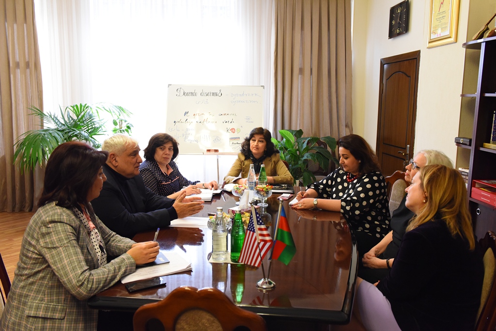Academician Kamal Abdulla, Rector of Azerbaijan University of Languages, Met Anne Johns, who is in Charge of the Regional American Centres of the State Department of the USA