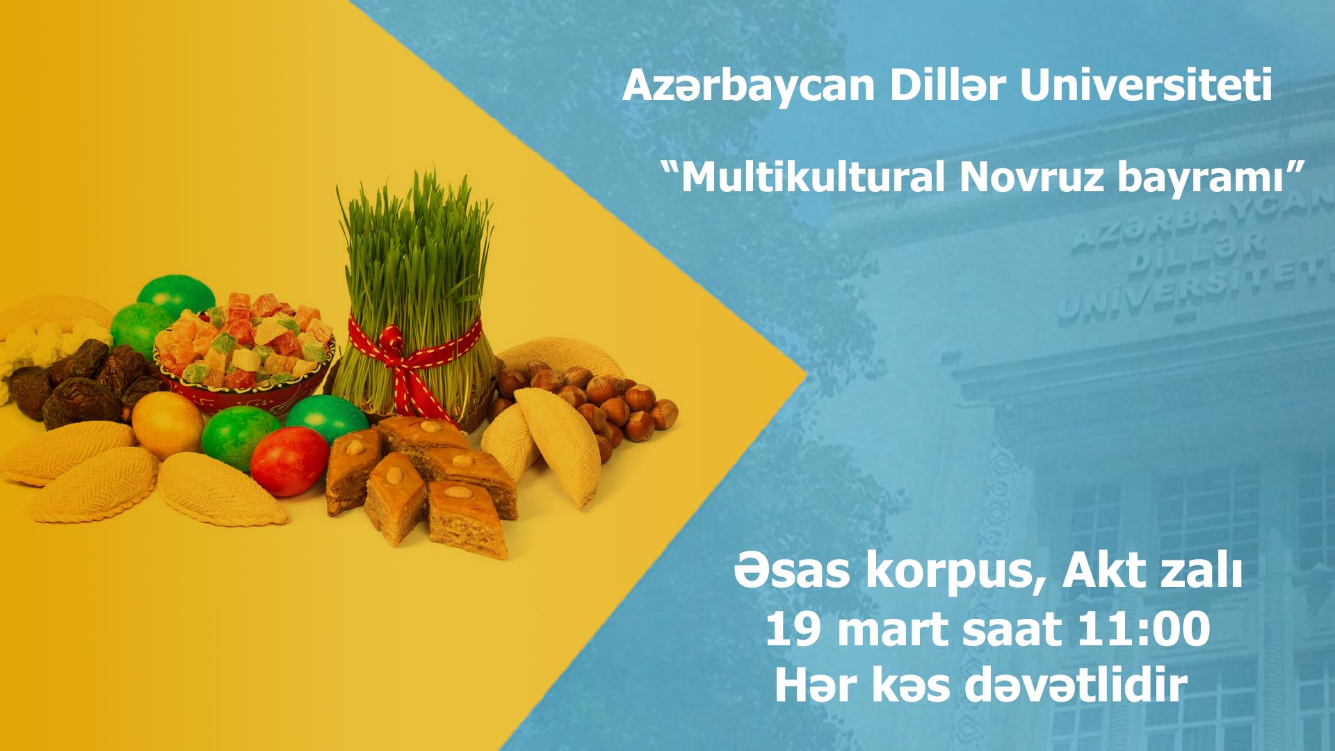 ADU-da “Multikultural Novruz bayramı” adlı tədbir keçiriləcək